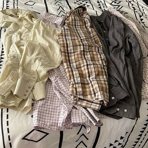Lot of 5 Mens long sleeve button down shirts